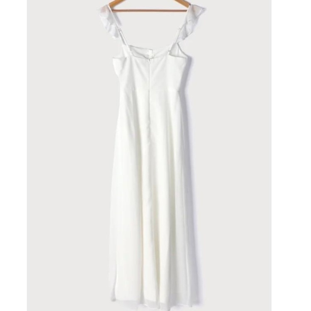 Lulus The‎ Way to Love White Ruffled Maxi Dress Medium - Picture 7 of 16